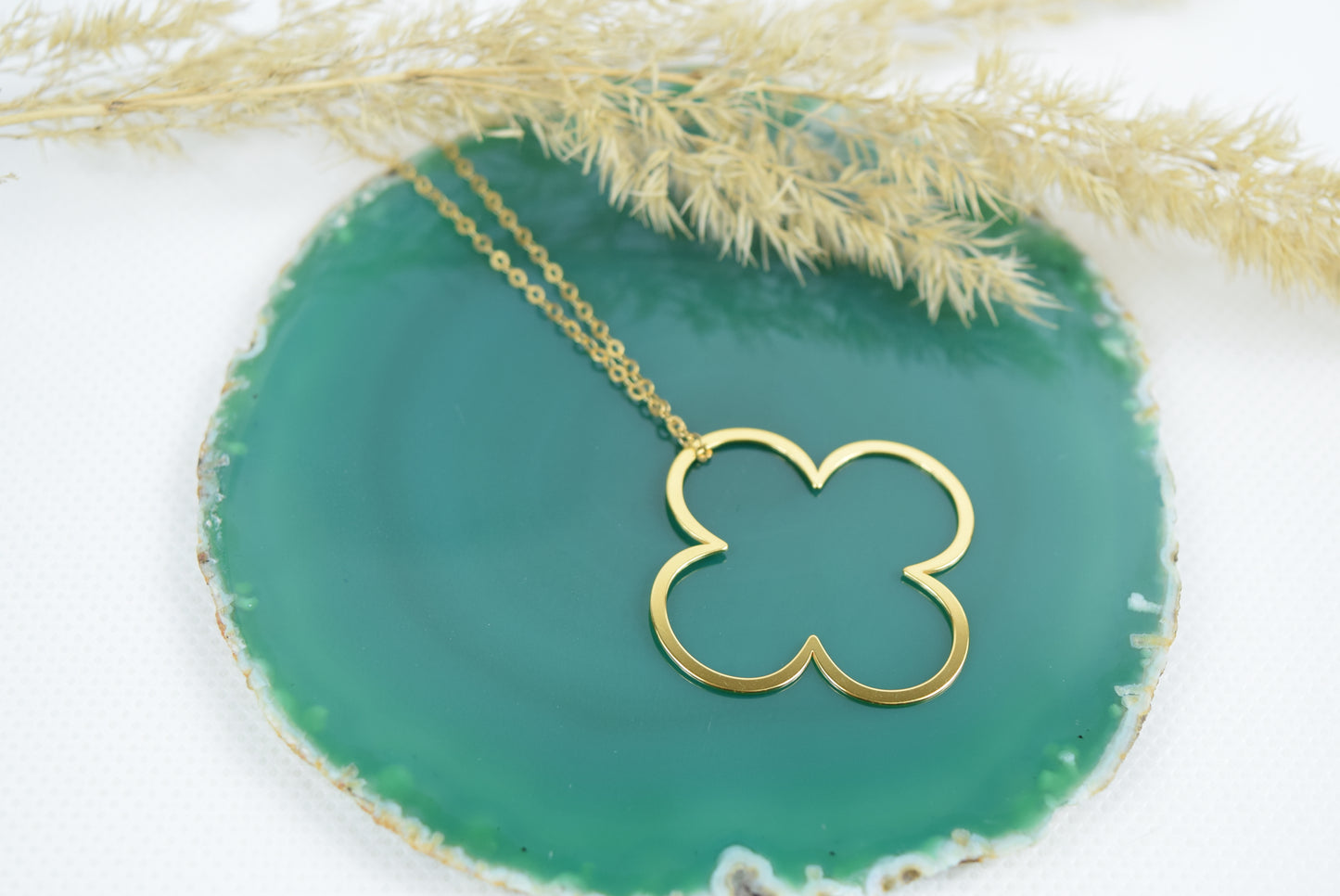 Kette echt Silber 925 offene Blume, offenes Kreuz, leichter Anhänger