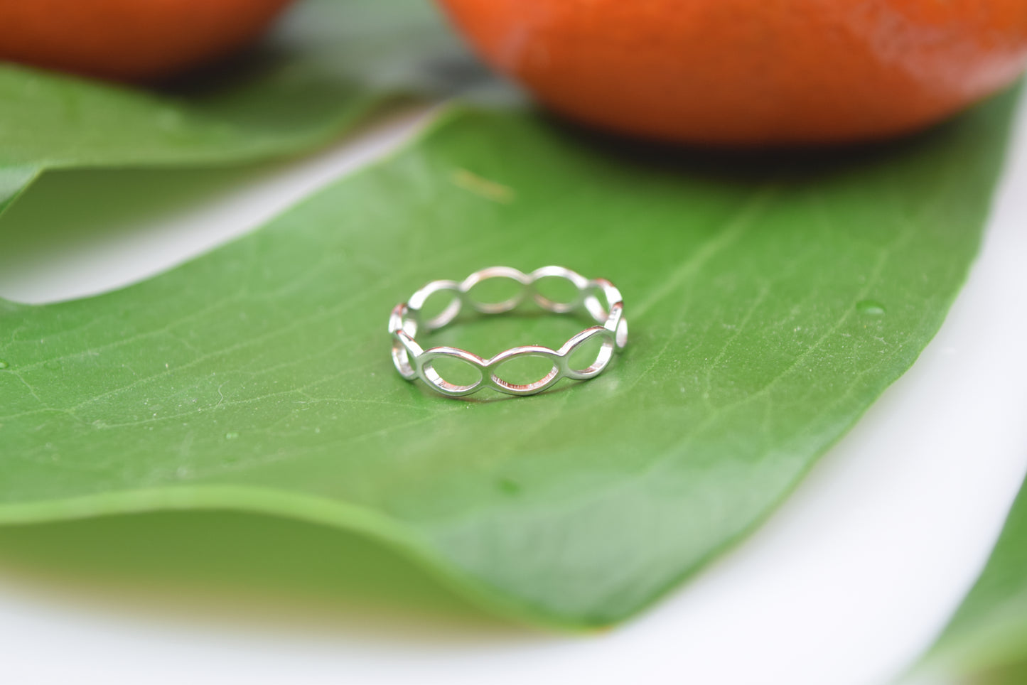 Edelstahl Stacking Ring mit Cutouts
