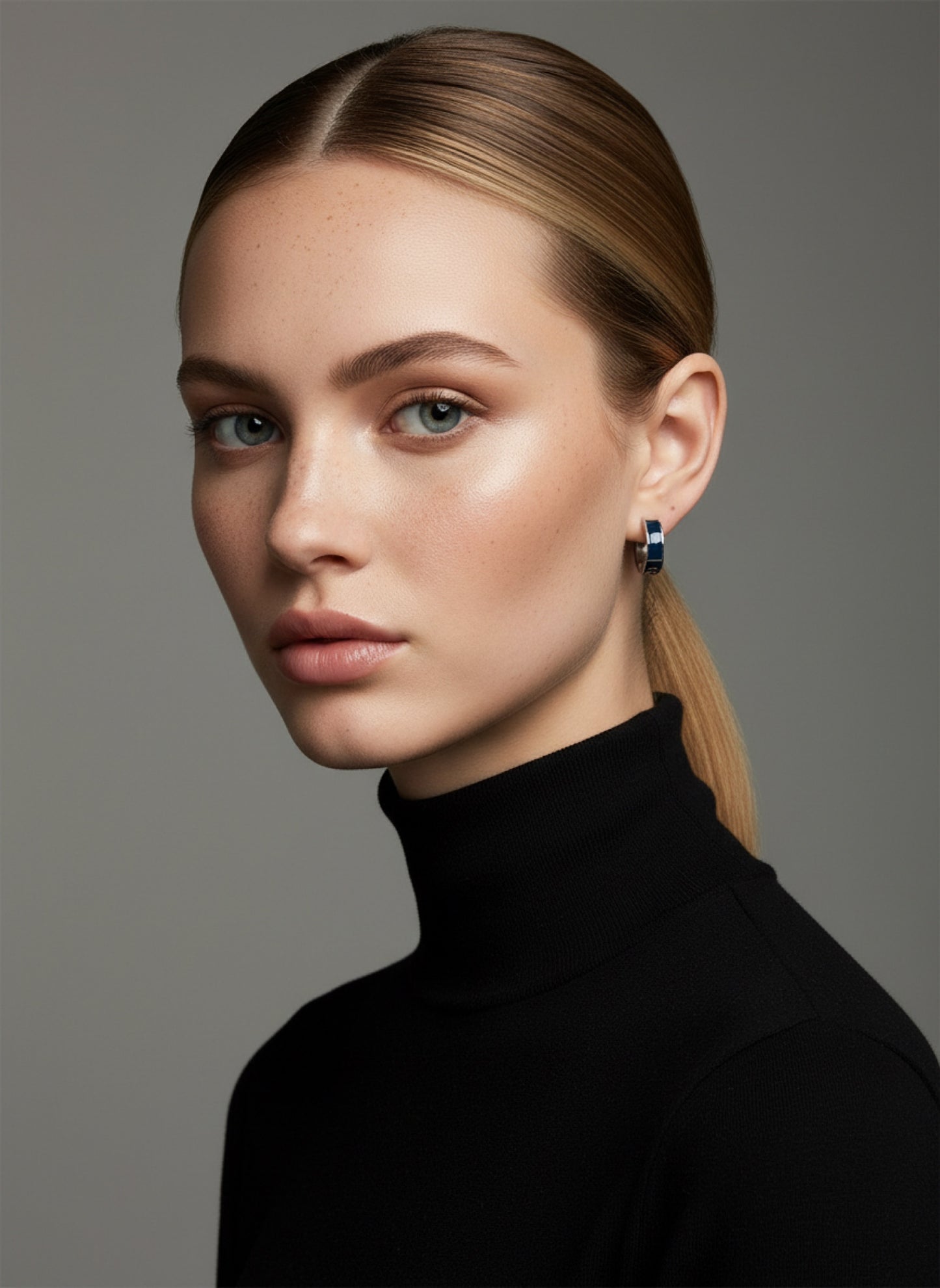 Klapp Creolen Silber / Black Emily