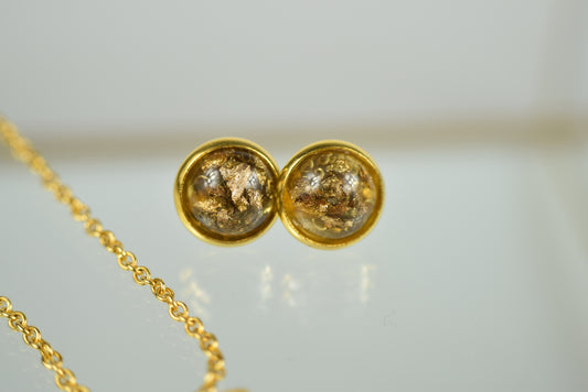 Ohrstecker Gelbgold Glitter  Gold