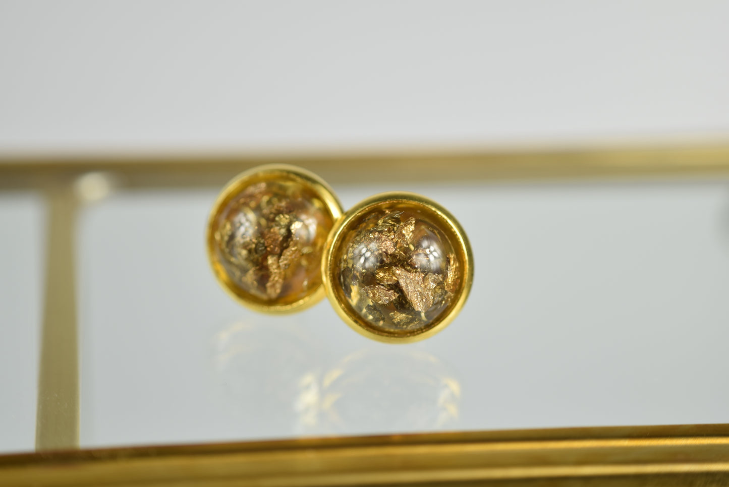 Ohrstecker Gelbgold Glitter  Gold