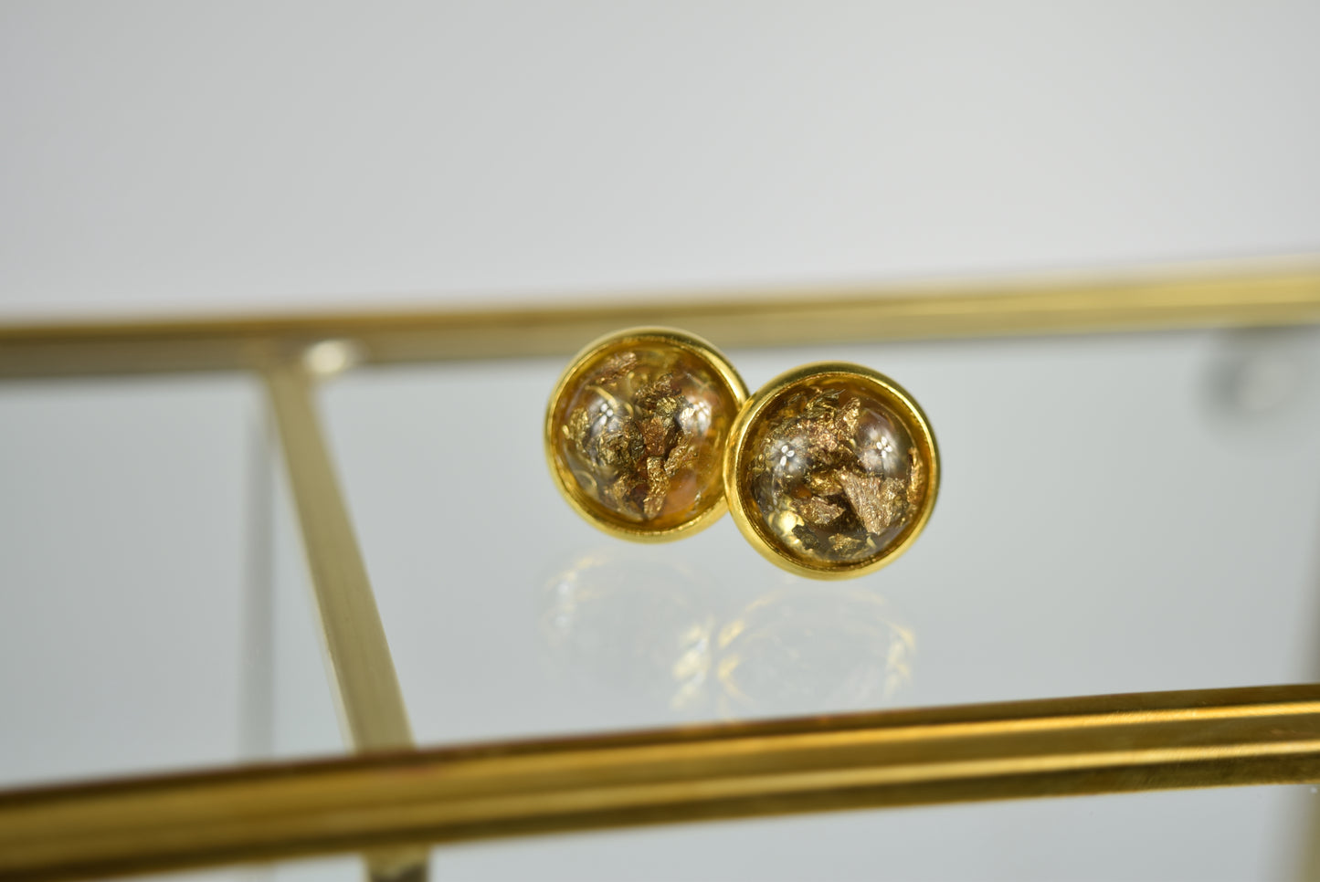 Ohrstecker Gelbgold Glitter  Gold