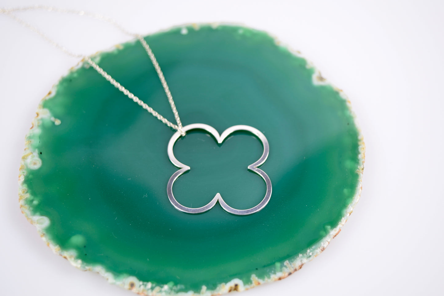 Kette echt Silber 925 offene Blume, offenes Kreuz, leichter Anhänger