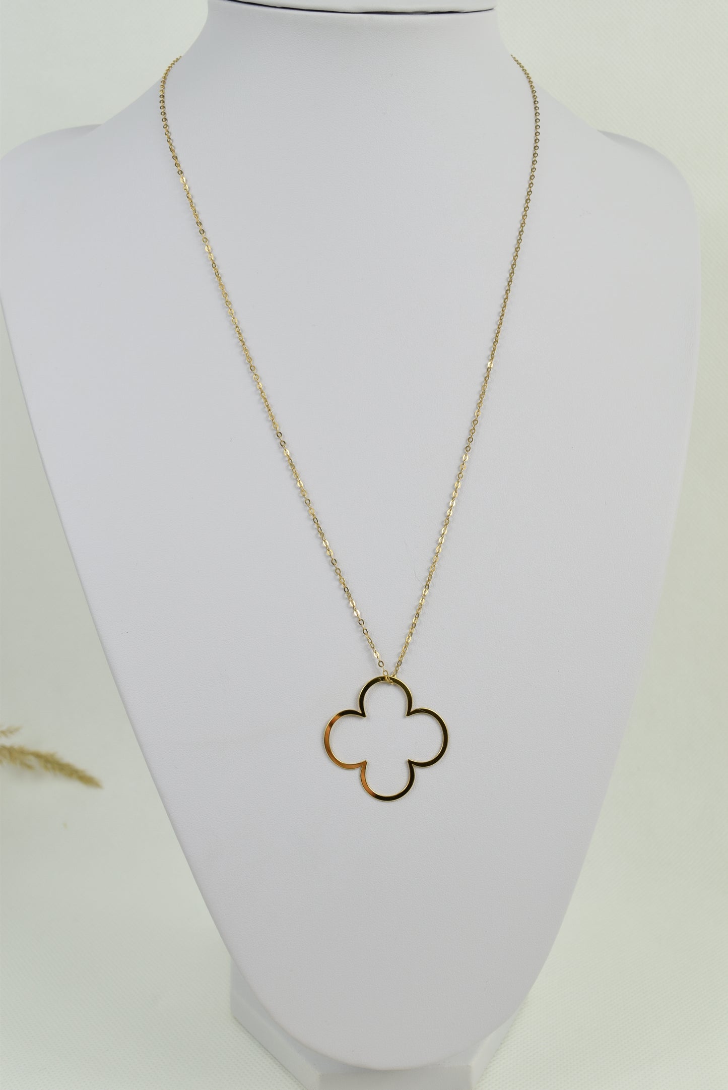 Kette echt Silber 925 offene Blume, offenes Kreuz, leichter Anhänger