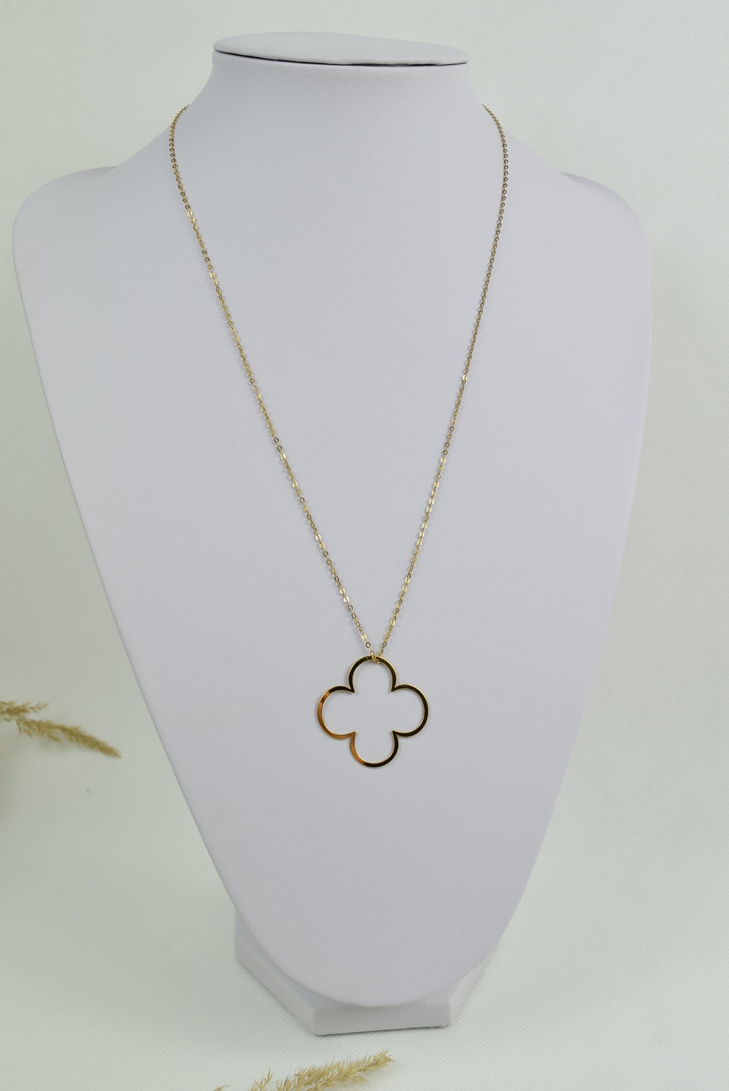 Kette echt Silber 925 offene Blume, offenes Kreuz, leichter Anhänger