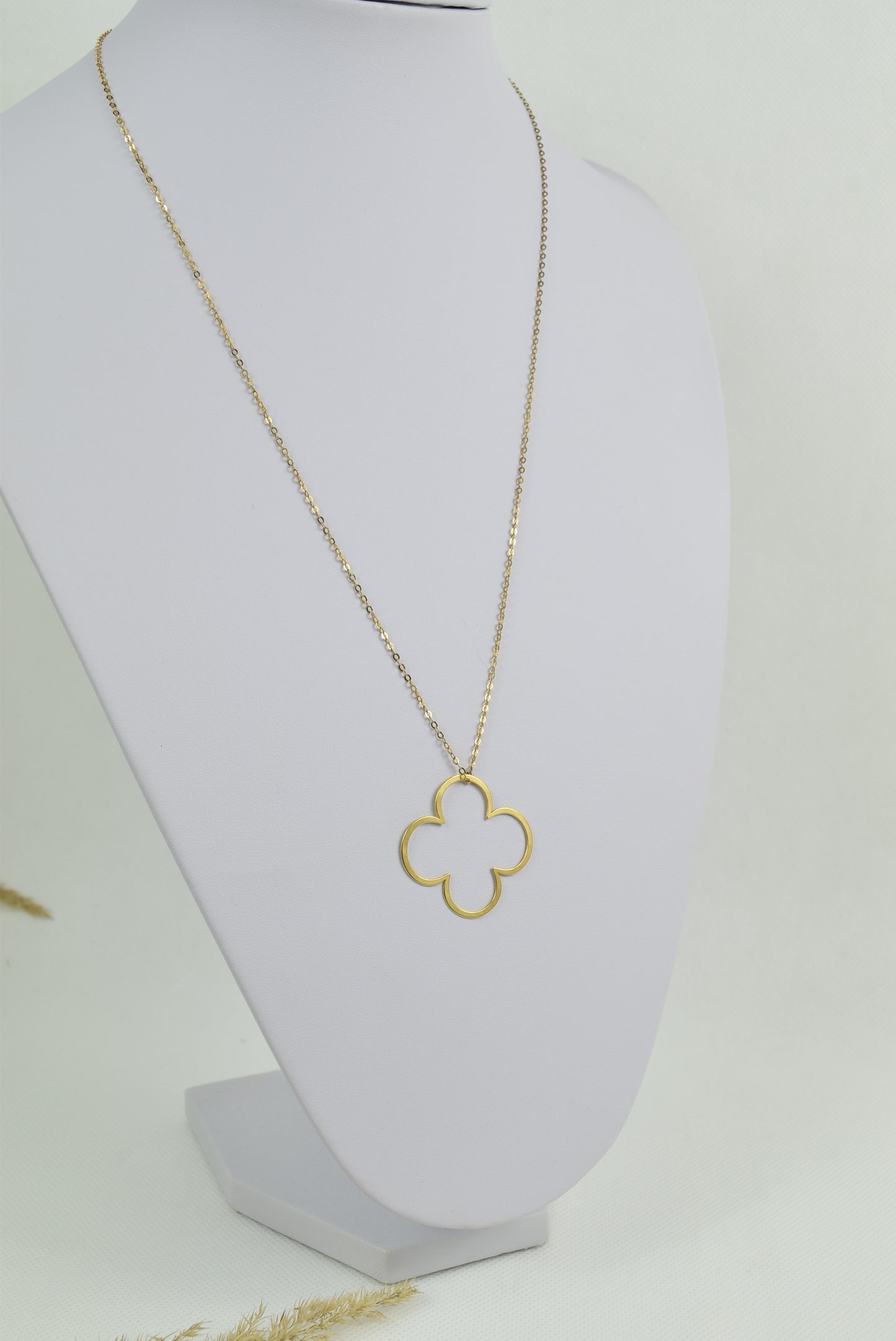 Kette echt Silber 925 offene Blume, offenes Kreuz, leichter Anhänger