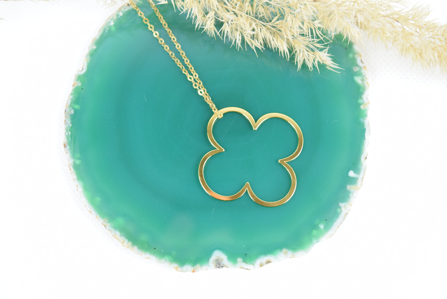 Kette echt Silber 925 offene Blume, offenes Kreuz, leichter Anhänger