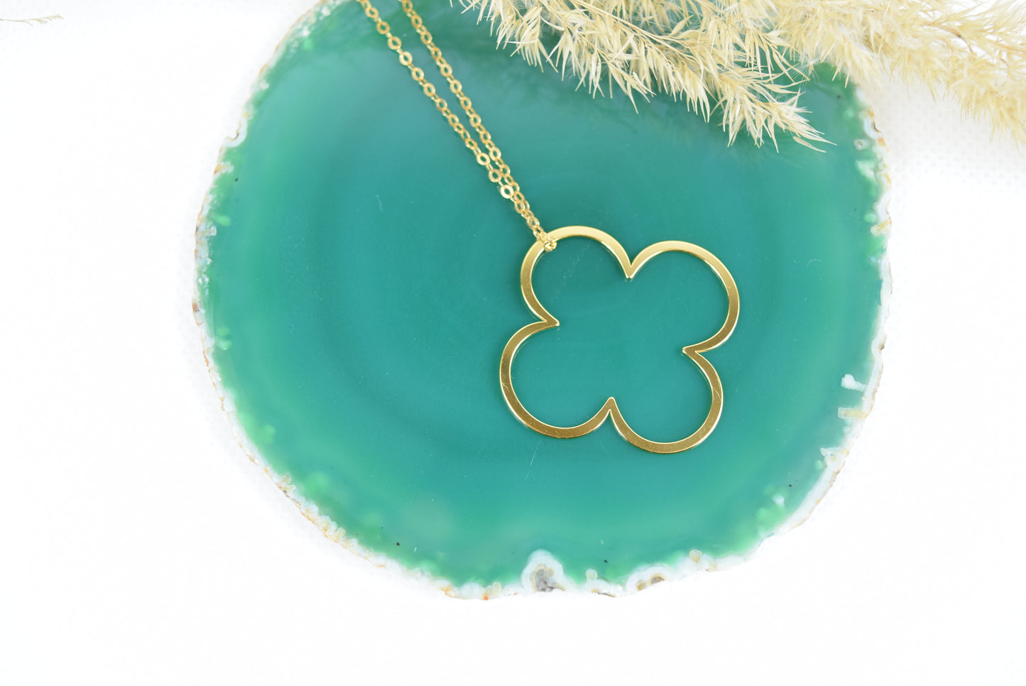 Kette echt Silber 925 offene Blume, offenes Kreuz, leichter Anhänger