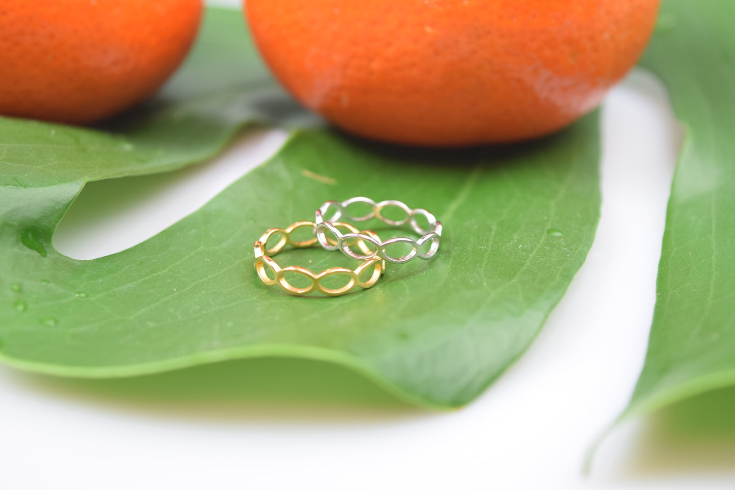 Edelstahl Stacking Ring mit Cutouts