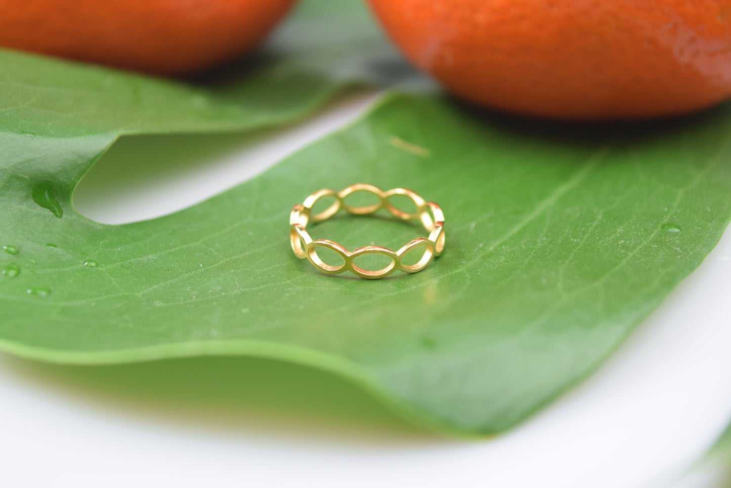Edelstahl Stacking Ring mit Cutouts