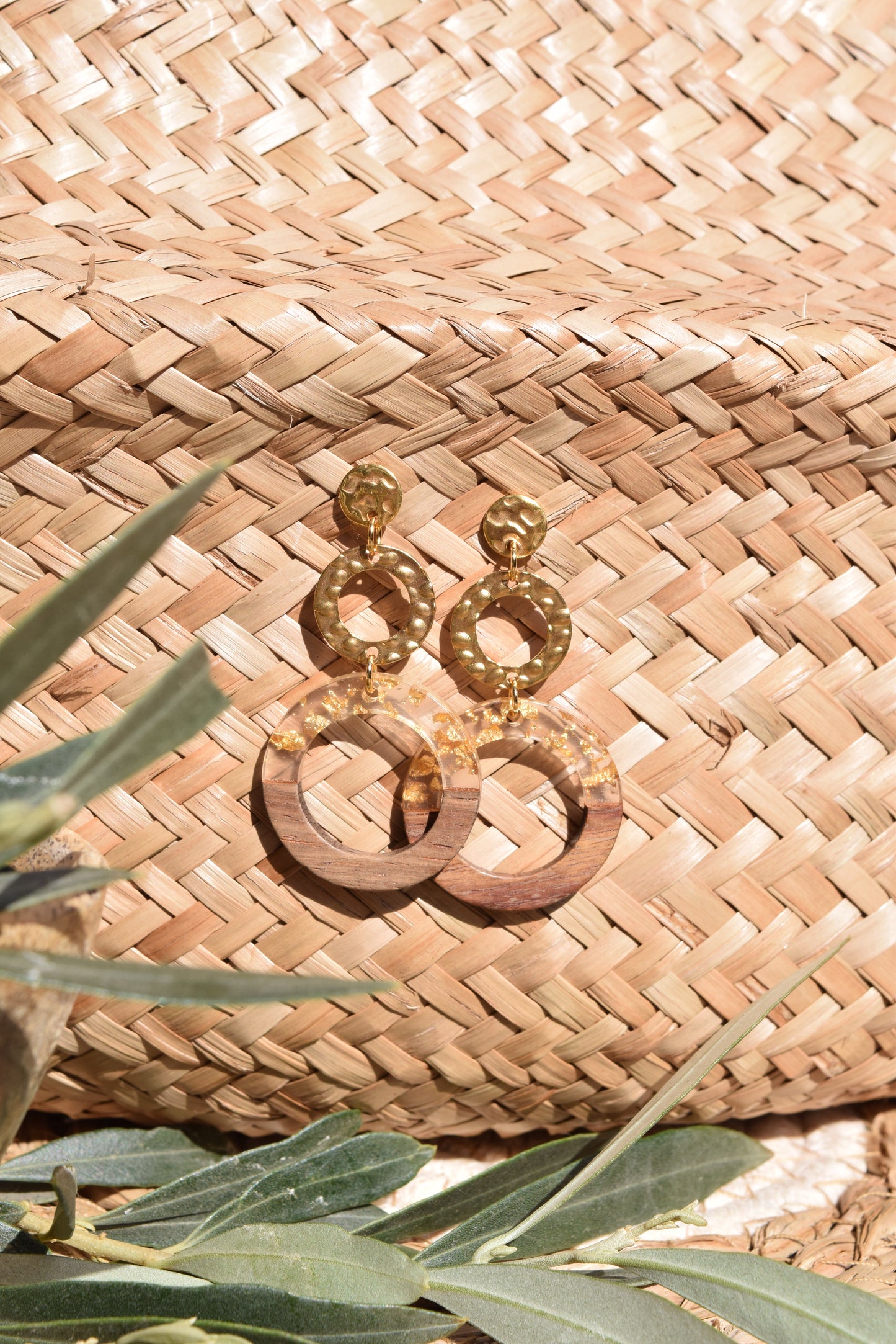 Ohrstecker Ibiza Terra alta mit Edelstahlstecker vergoldet 24Karat