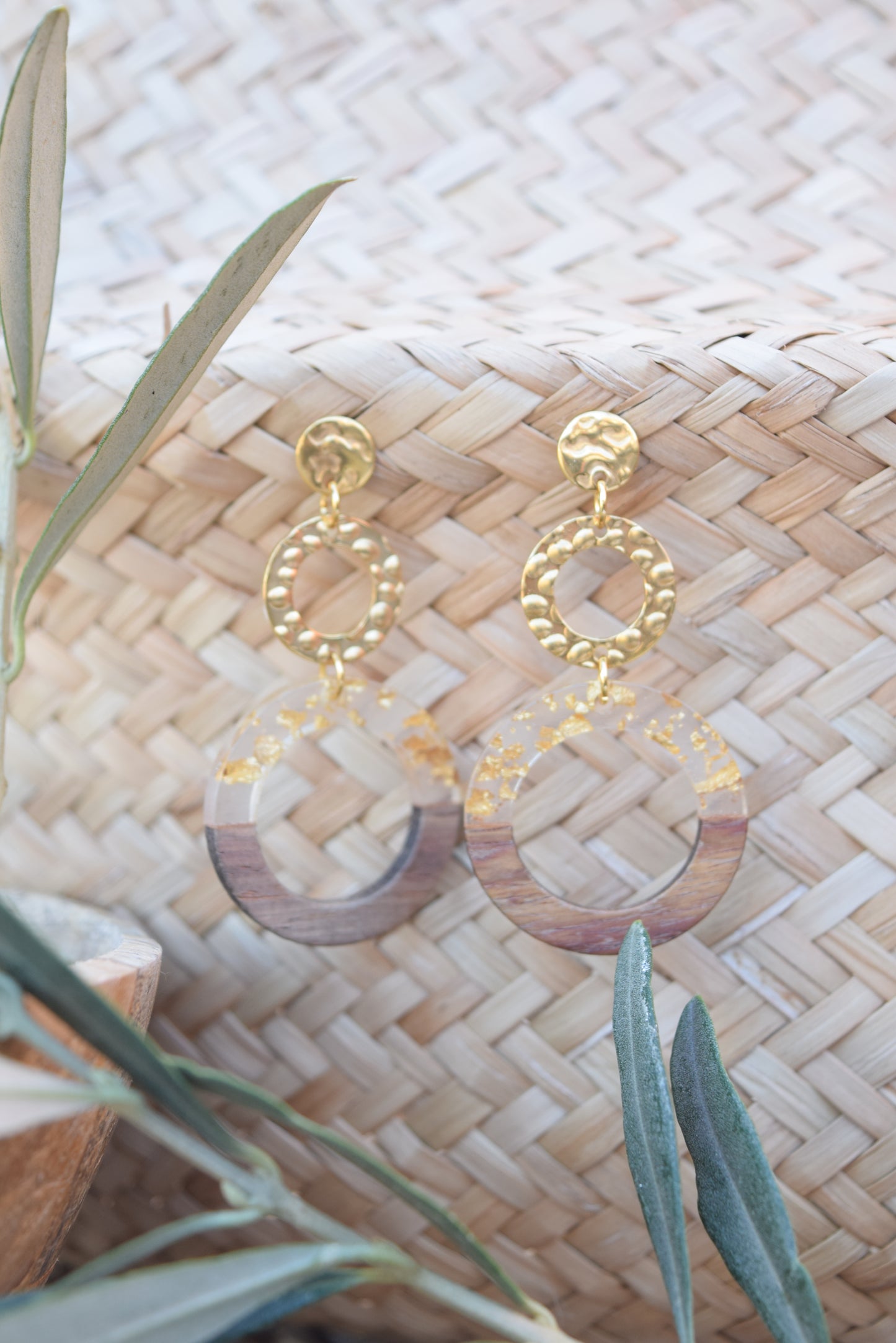 Ohrstecker Ibiza Terra alta mit Edelstahlstecker vergoldet 24Karat