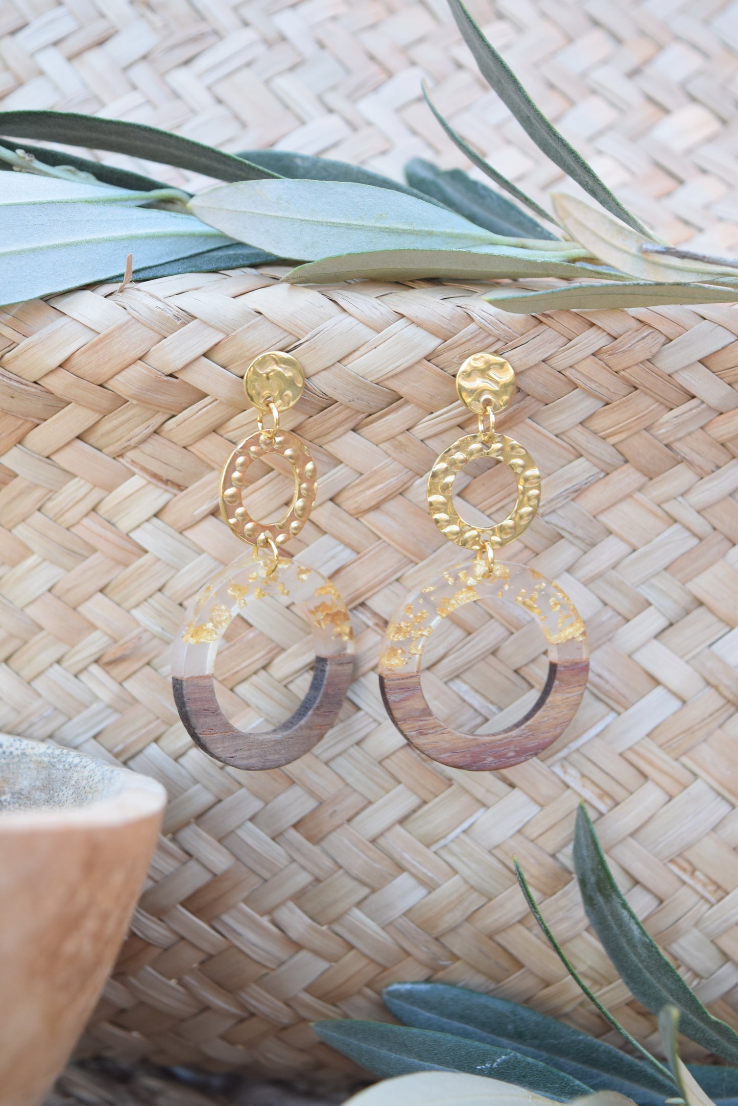 Ohrstecker Ibiza Terra alta mit Edelstahlstecker vergoldet 24Karat