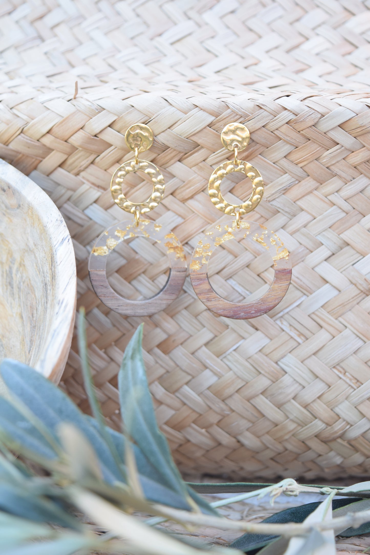 Ohrstecker Ibiza Terra alta mit Edelstahlstecker vergoldet 24Karat