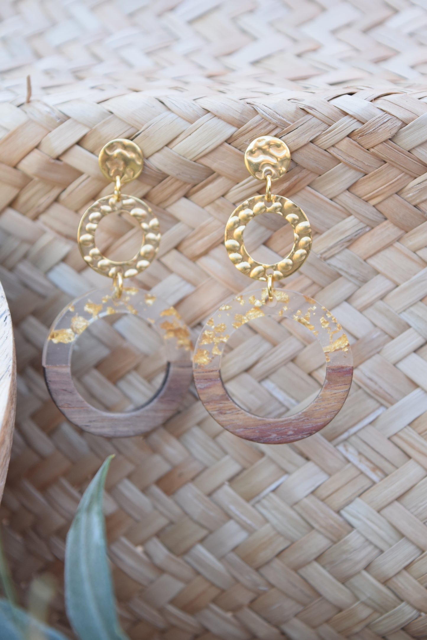 Ohrstecker Ibiza Terra alta mit Edelstahlstecker vergoldet 24Karat