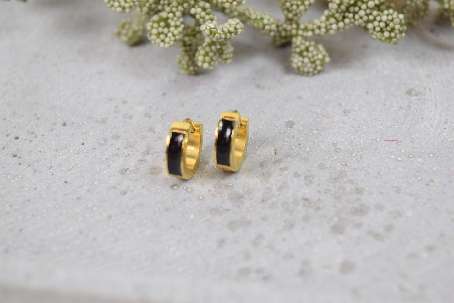 Klapp Creolen Gold / Black Emily