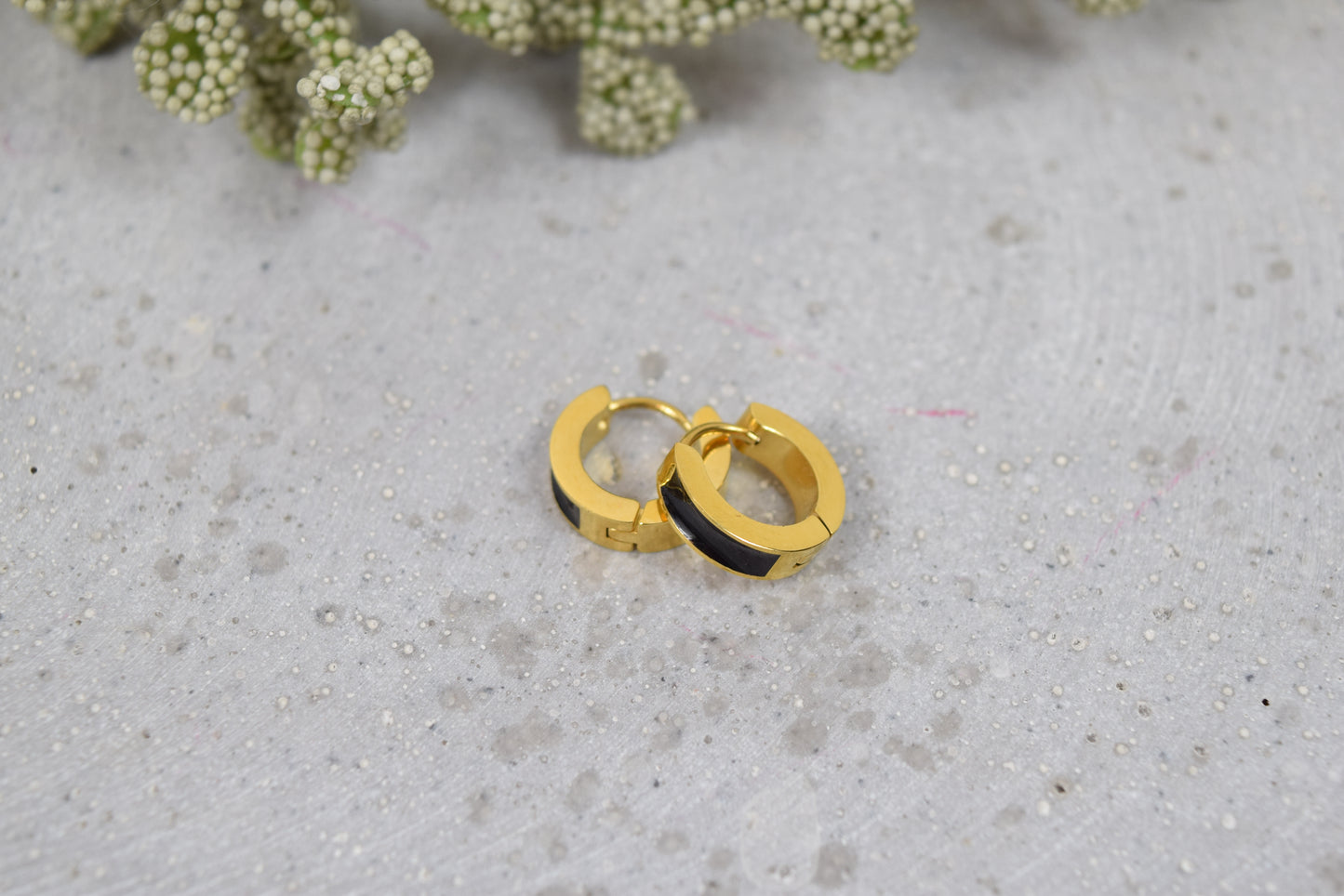 Klapp Creolen Gold / Black Emily