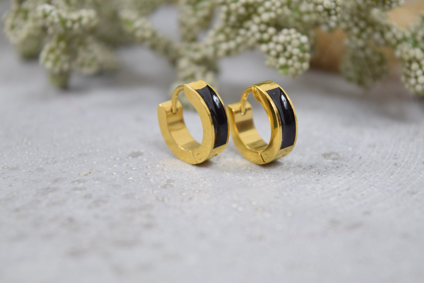 Klapp Creolen Gold / Black Emily