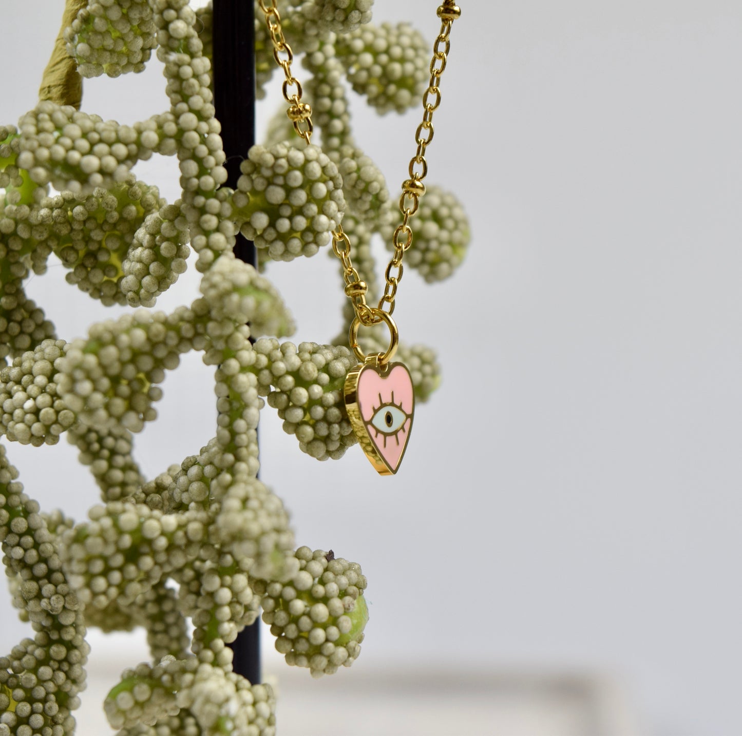 "Nazar Eye" Emaille Amulett Herz